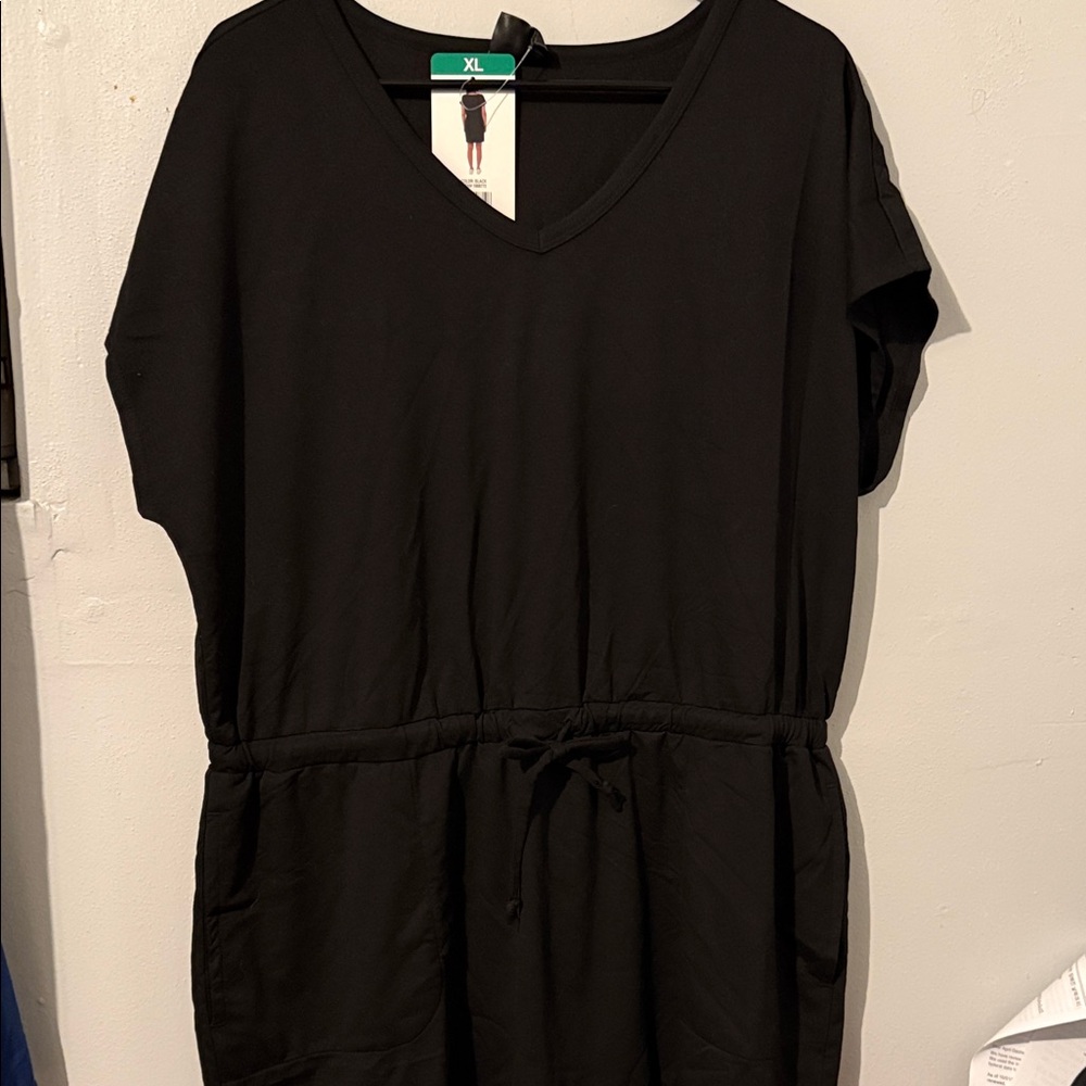 32 Degrees Black Cool Fabric shorts jumpsuit